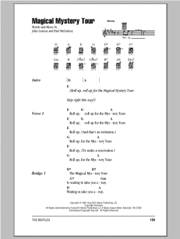 page one of Magical Mystery Tour (Ukulele Chords/Lyrics)