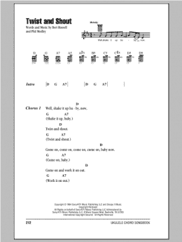 page one of Twist And Shout (Ukulele Chords/Lyrics)
