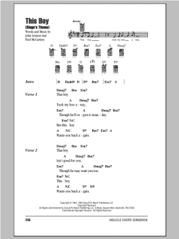 page one of This Boy (Ringo's Theme) (Ukulele Chords/Lyrics)
