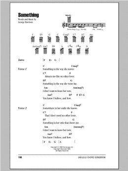 page one of Something (Ukulele Chords/Lyrics)