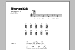 page one of Silver And Gold (Ukulele Chords/Lyrics)