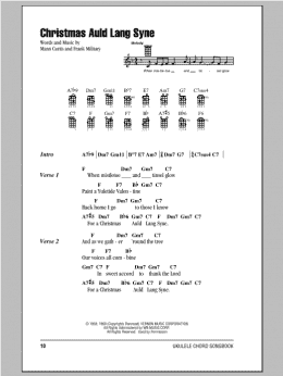 page one of Christmas Auld Lang Syne (Ukulele Chords/Lyrics)
