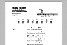 page one of Happy Holiday (Ukulele Chords/Lyrics)