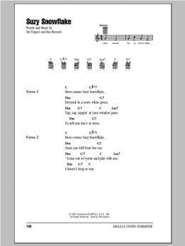page one of Suzy Snowflake (Ukulele Chords/Lyrics)