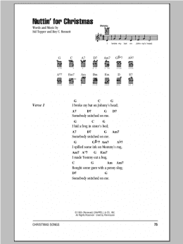 page one of Nuttin' For Christmas (Ukulele Chords/Lyrics)
