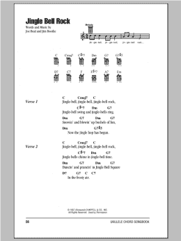 page one of Jingle Bell Rock (Ukulele Chords/Lyrics)