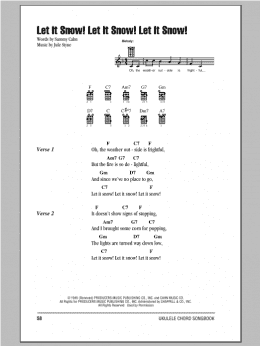 page one of Let It Snow! Let It Snow! Let It Snow! (Ukulele Chords/Lyrics)