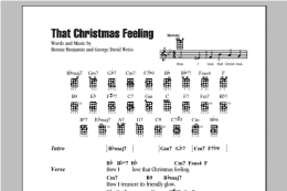 page one of That Christmas Feeling (Ukulele Chords/Lyrics)