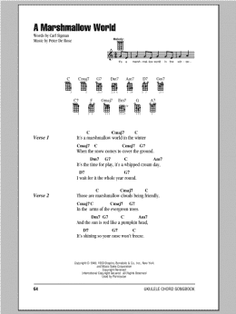 page one of A Marshmallow World (Ukulele Chords/Lyrics)