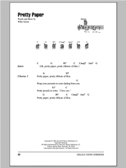 page one of Pretty Paper (Ukulele Chords/Lyrics)