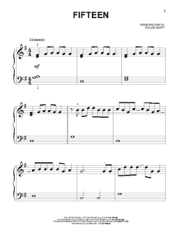 page one of Fifteen (Big Note Piano)