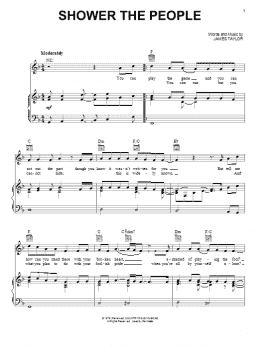 page one of Shower The People (Piano, Vocal & Guitar Chords (Right-Hand Melody))