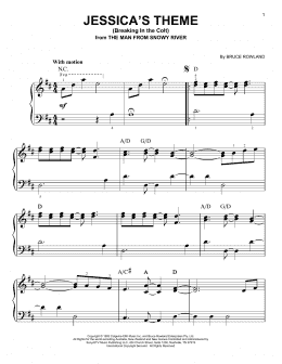 page one of Jessica's Theme (Breaking In The Colt) (from The Man From Snowy River) (Easy Piano)