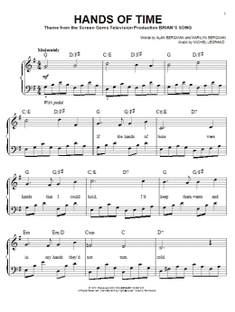 page one of Hands Of Time (Easy Piano)