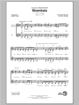 page one of Shambala (SSA Choir)