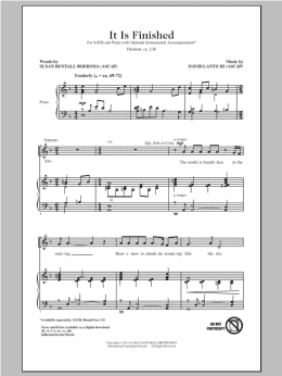 page one of It Is Finished (SATB Choir)
