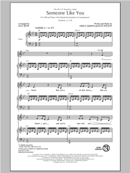 page one of Someone Like You (arr. Mac Huff) (SAB Choir)