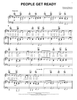 page one of People Get Ready (Piano, Vocal & Guitar Chords (Right-Hand Melody))