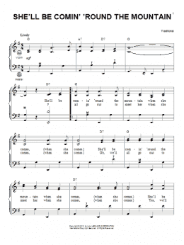 page one of She'll Be Comin' 'Round The Mountain (Accordion)