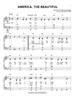 page one of America, The Beautiful (Accordion)