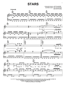 page one of Stars (Piano, Vocal & Guitar Chords (Right-Hand Melody))