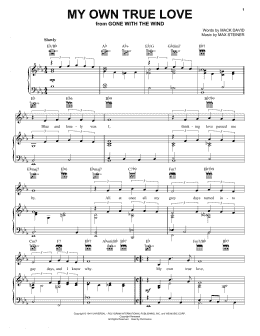 page one of My Own True Love (Piano, Vocal & Guitar Chords (Right-Hand Melody))