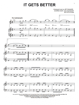 page one of It Gets Better (Piano, Vocal & Guitar Chords (Right-Hand Melody))