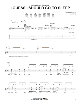page one of I Guess I Should Go To Sleep (Guitar Tab)