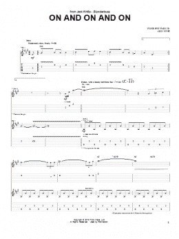 page one of On And On And On (Guitar Tab)