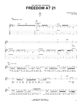 page one of Freedom At 21 (Guitar Tab)