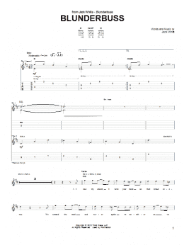 page one of Blunderbuss (Guitar Tab)