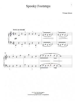 page one of Spooky Footsteps (Educational Piano)