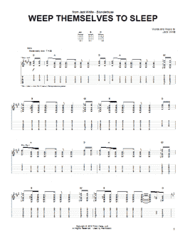 page one of Weep Themselves To Sleep (Guitar Tab)