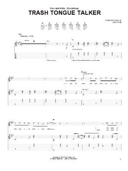 page one of Trash Tongue Talker (Guitar Tab)