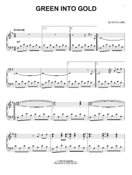 page one of Green Into Gold (Piano Solo)