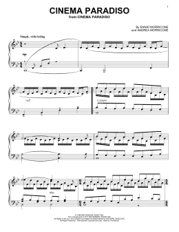 page one of Cinema Paradiso (Piano Solo)