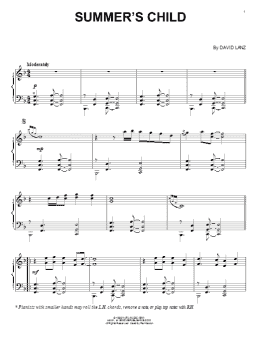 page one of Summer's Child (Piano Solo)