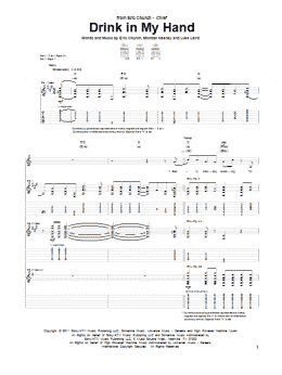 page one of Drink In My Hand (Guitar Tab)