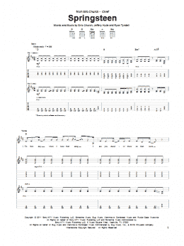 page one of Springsteen (Guitar Tab)