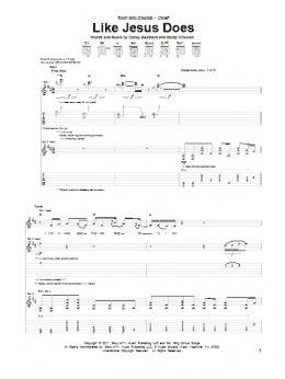 page one of Like Jesus Does (Guitar Tab)