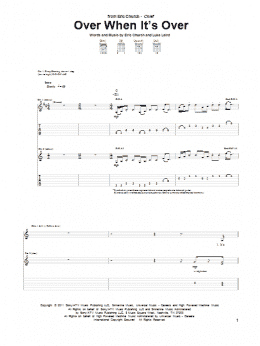 page one of Over When It's Over (Guitar Tab)
