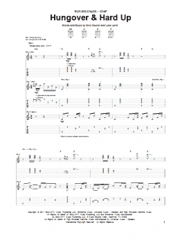 page one of Hungover & Hard Up (Guitar Tab)