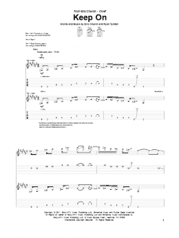 page one of Keep On (Guitar Tab)