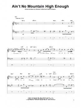page one of Ain't No Mountain High Enough (Bass Guitar Tab)