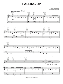 page one of Falling Up (Piano, Vocal & Guitar Chords (Right-Hand Melody))