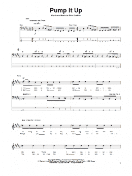 page one of Pump It Up (Bass Guitar Tab)