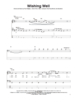 page one of Wishing Well (Bass Guitar Tab)