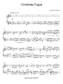 page one of Christmas Fugue (Educational Piano)