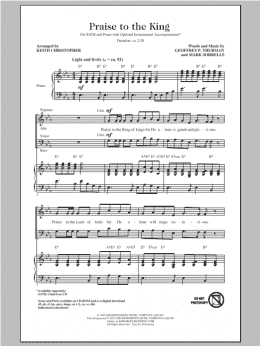page one of Praise To The King (arr. Keith Christopher) (SATB Choir)