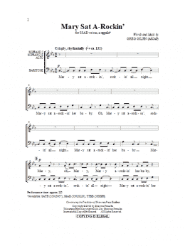 page one of Mary Sat A-Rockin' (SSAB Choir)